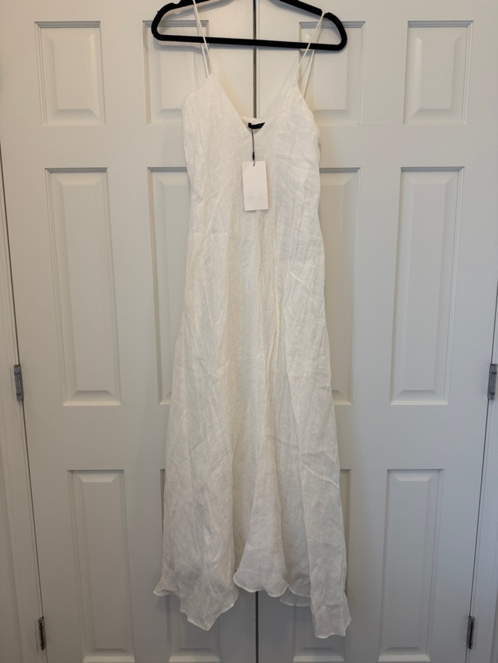 NWT zara white linen maxi dress small